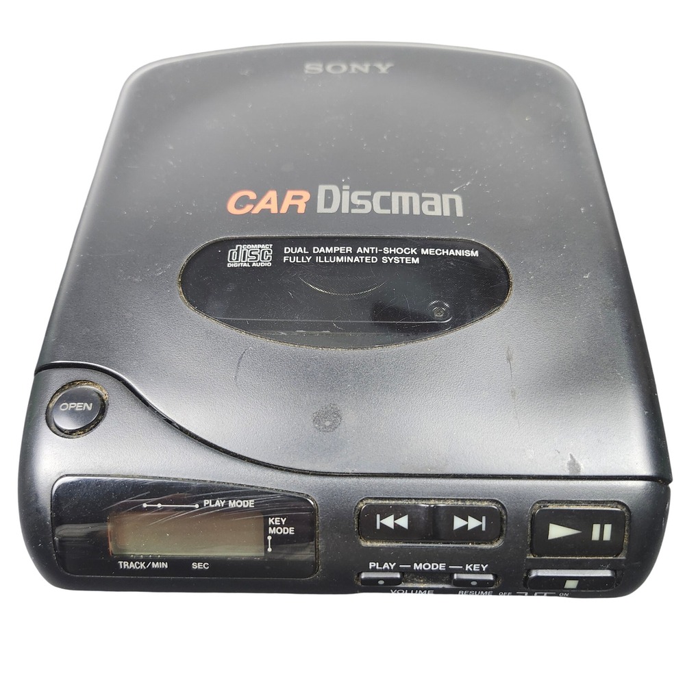 Vintage Sony D-180K Car Discman CD Player Not Working Parts or Repair Only